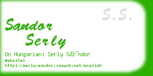 sandor serly business card